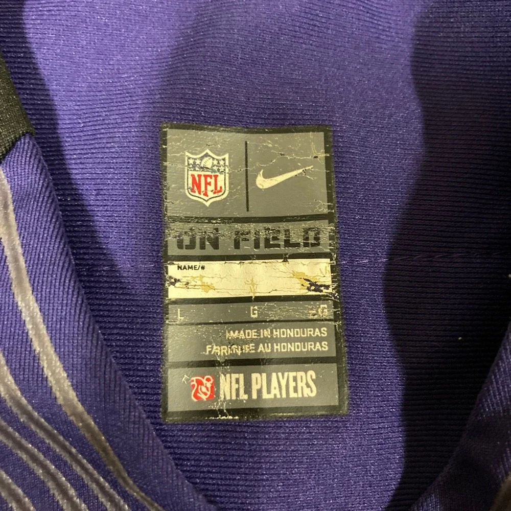 Nike Baltimore Ravens Joe‎ Flacco 5 Jersey Womens Large Purple NFL On Field